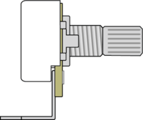 Potentiometer with dust cover